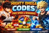 Mighty Omega Codes (April 2026) – Free Spins, Yen & Rewards